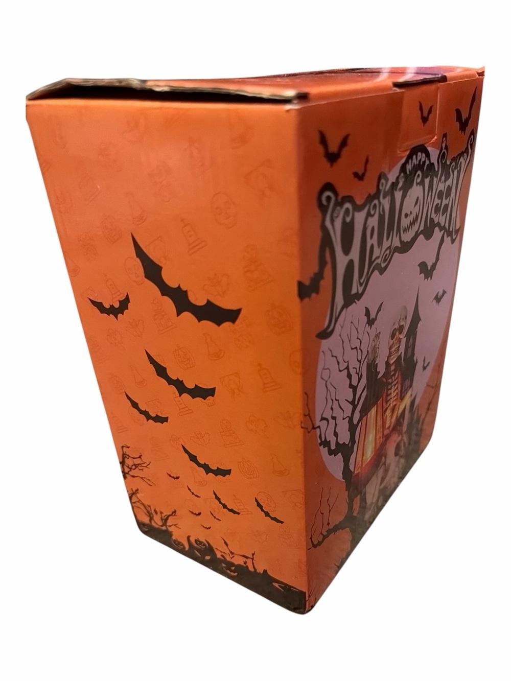 NIB Light Up Halloween Skeleton Sitting on Skull Lantern Decor - Picture 2 of 3